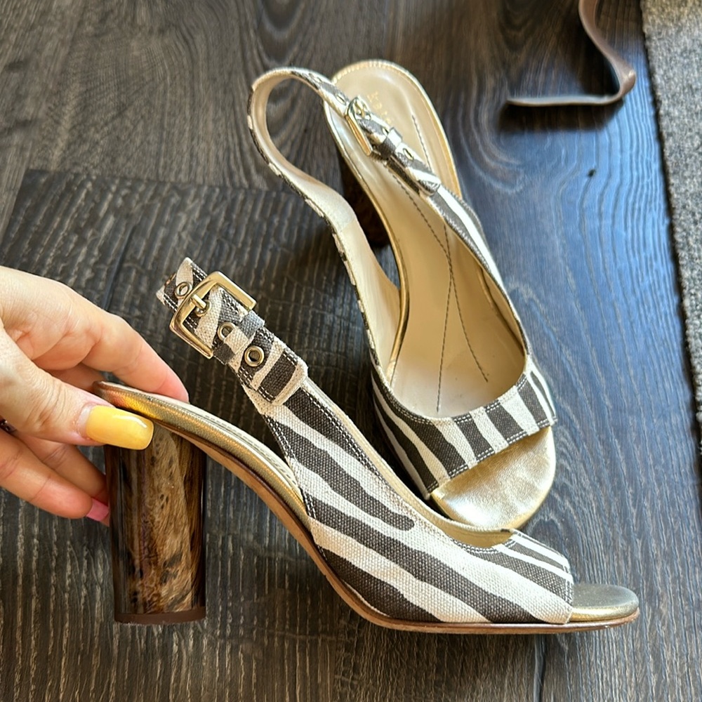 SIZE 6 ZEBRA HEELS KATE SPADE